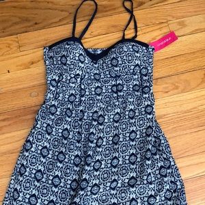 Blue and white jumpsuit